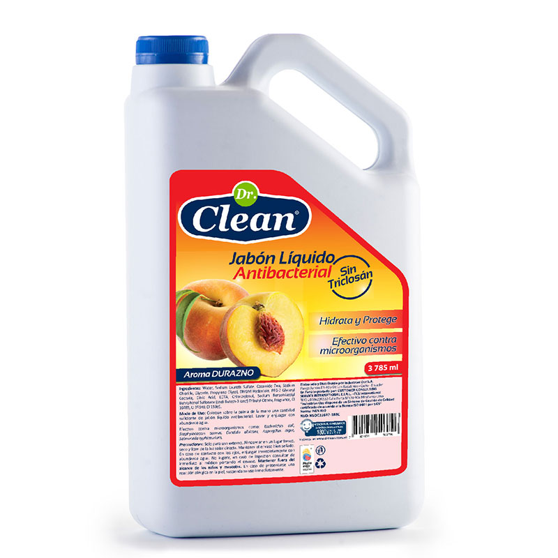 JABON LIQUIDO ANTIBACTERIAL DR CLEAN DURAZNO GALON