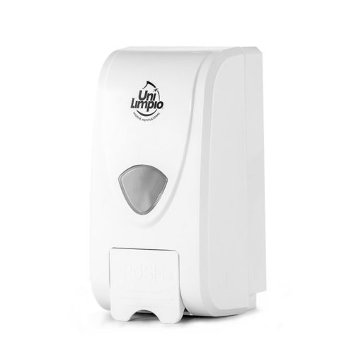 DISPENSADOR PARA JABON / GEL LIQUIDO UNILIMPIO BLANCO 800 ML SIN BOTELLA