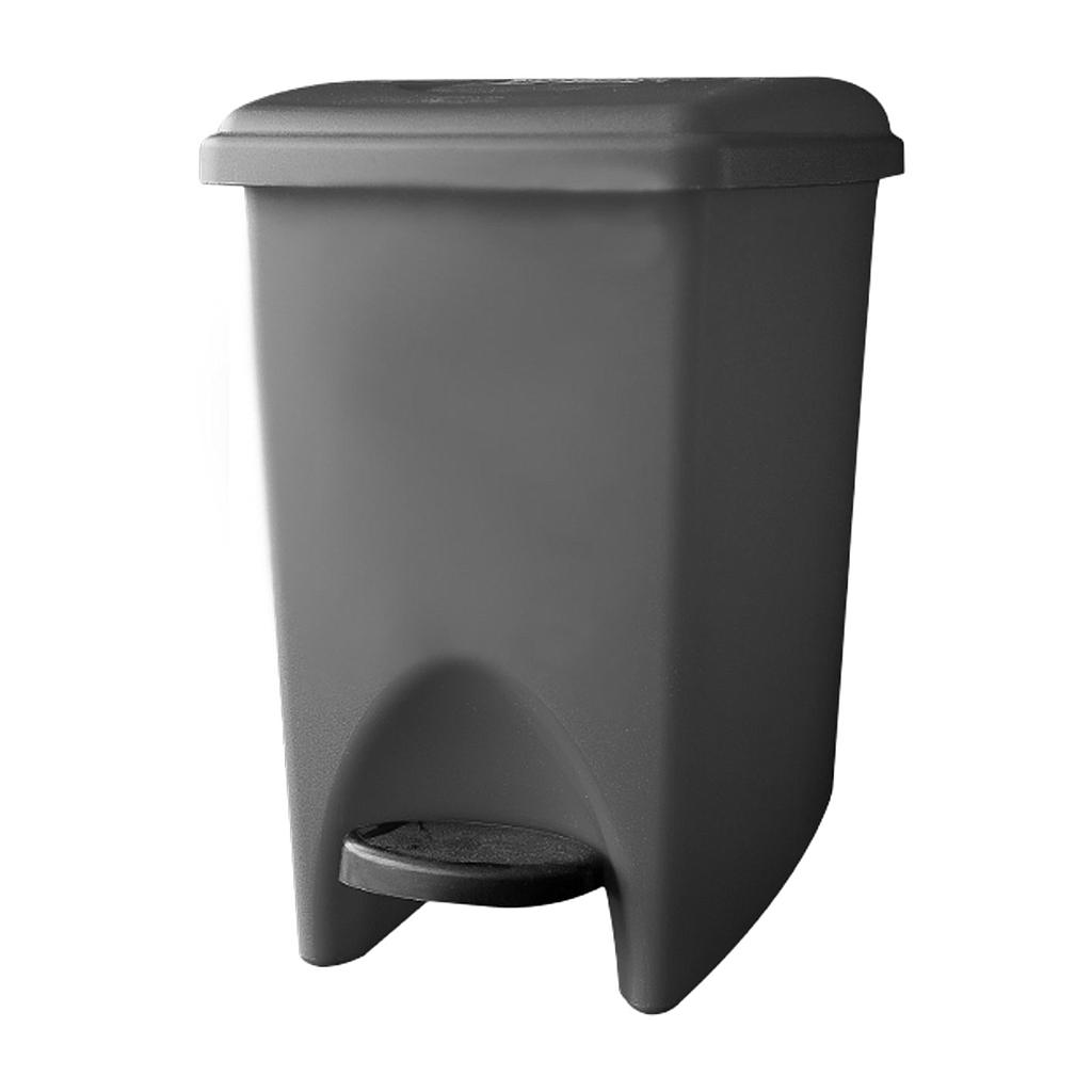 CONTENEDOR RESIDUOS CON PEDAL GRIS 10LT